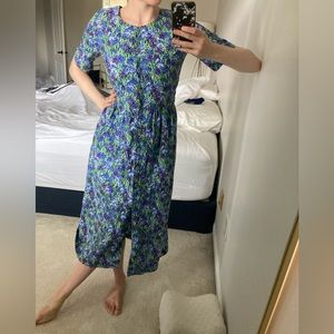 Vintage Canada Made Iris Printed Dress